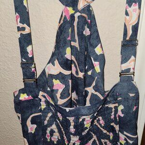 NWT Womens Sz 8 Cabi Razor Neck Adjustable Strap Maxi Dress w Ruching in Back